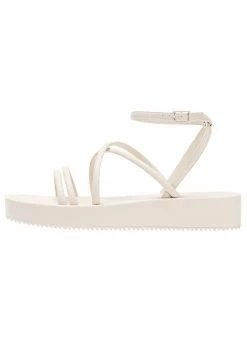 Stradivarius With Tied Straps - Sandales À Plateforme - Off White