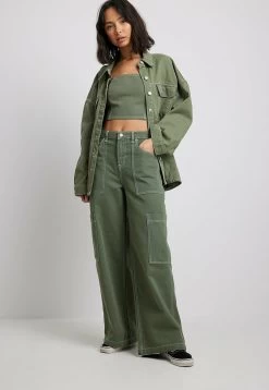 NA-KD Jean Flare - Green
