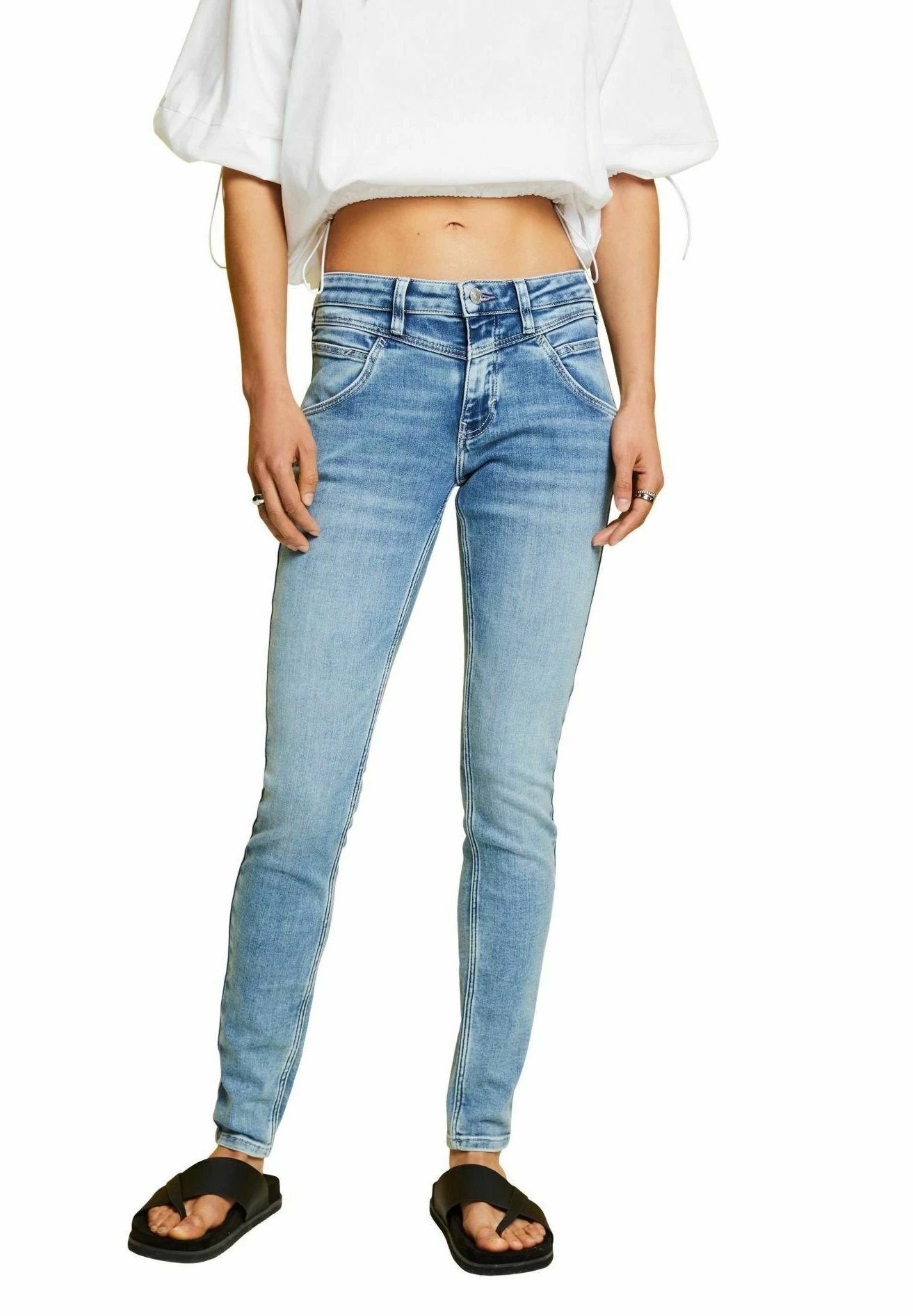 ESPRIT Aus Nachhaltiger - Jeans Skinny - Blue Light Washed