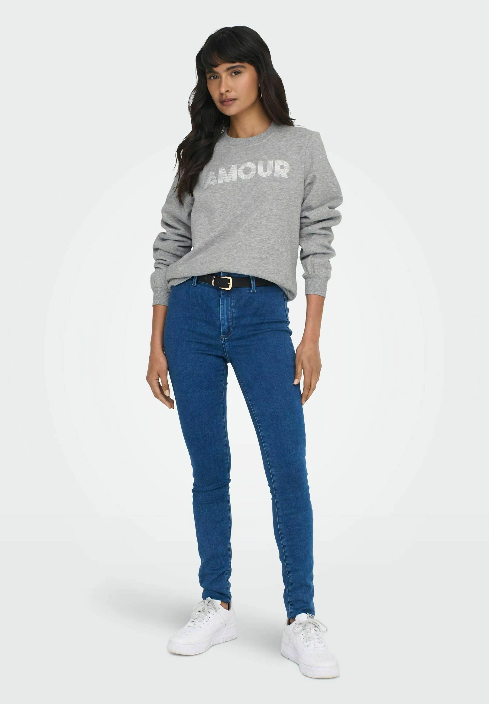 ONLY Besticktes - Sweatshirt - Light Grey Melange – Image 2