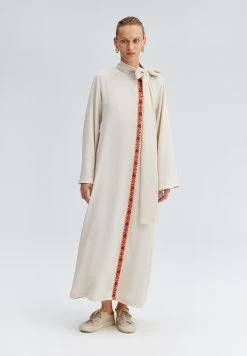 Etnic Striped - Robe Longue - Stone