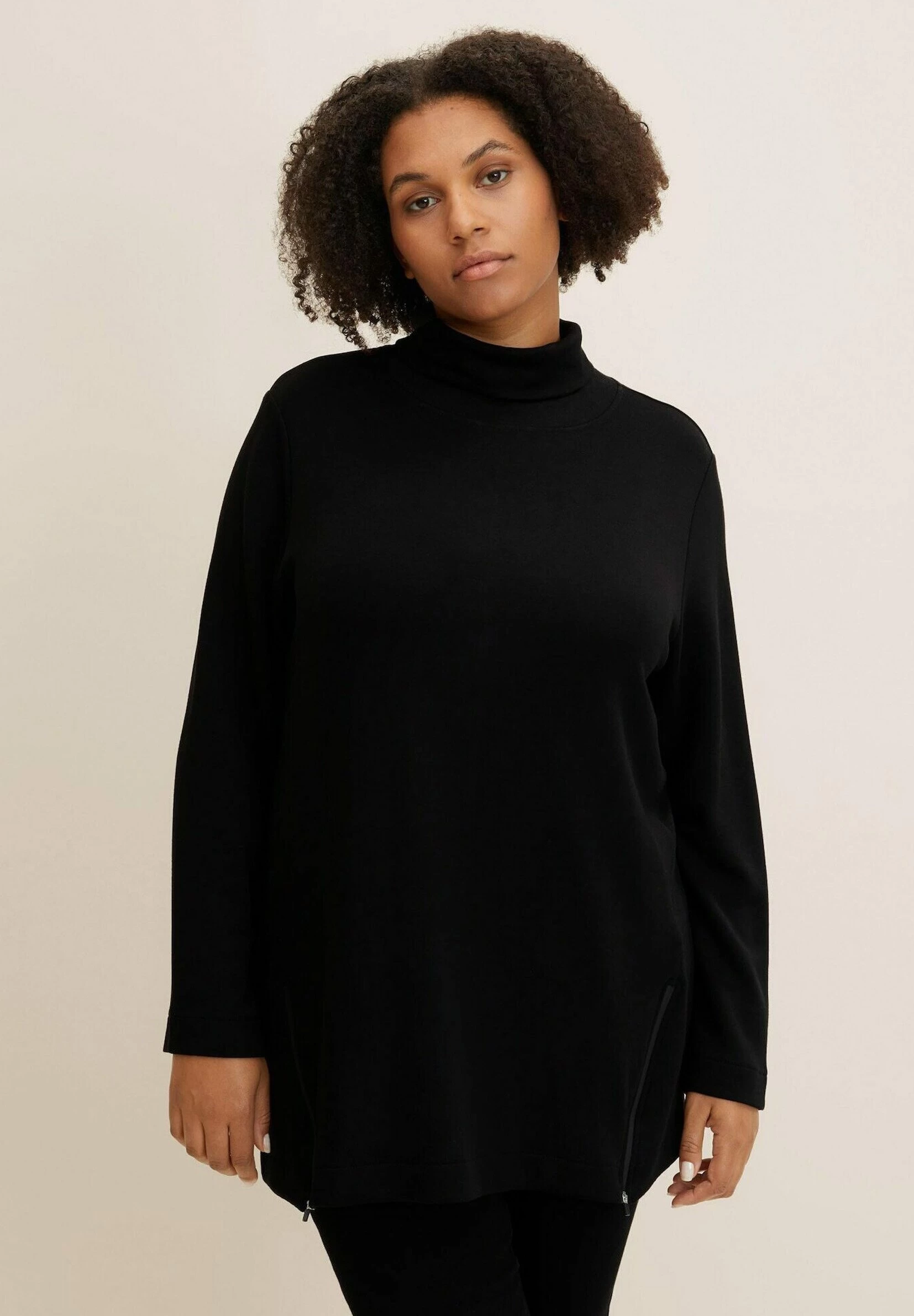 Tom Tailor Mit Stehkragen - Sweatshirt - Deep Black