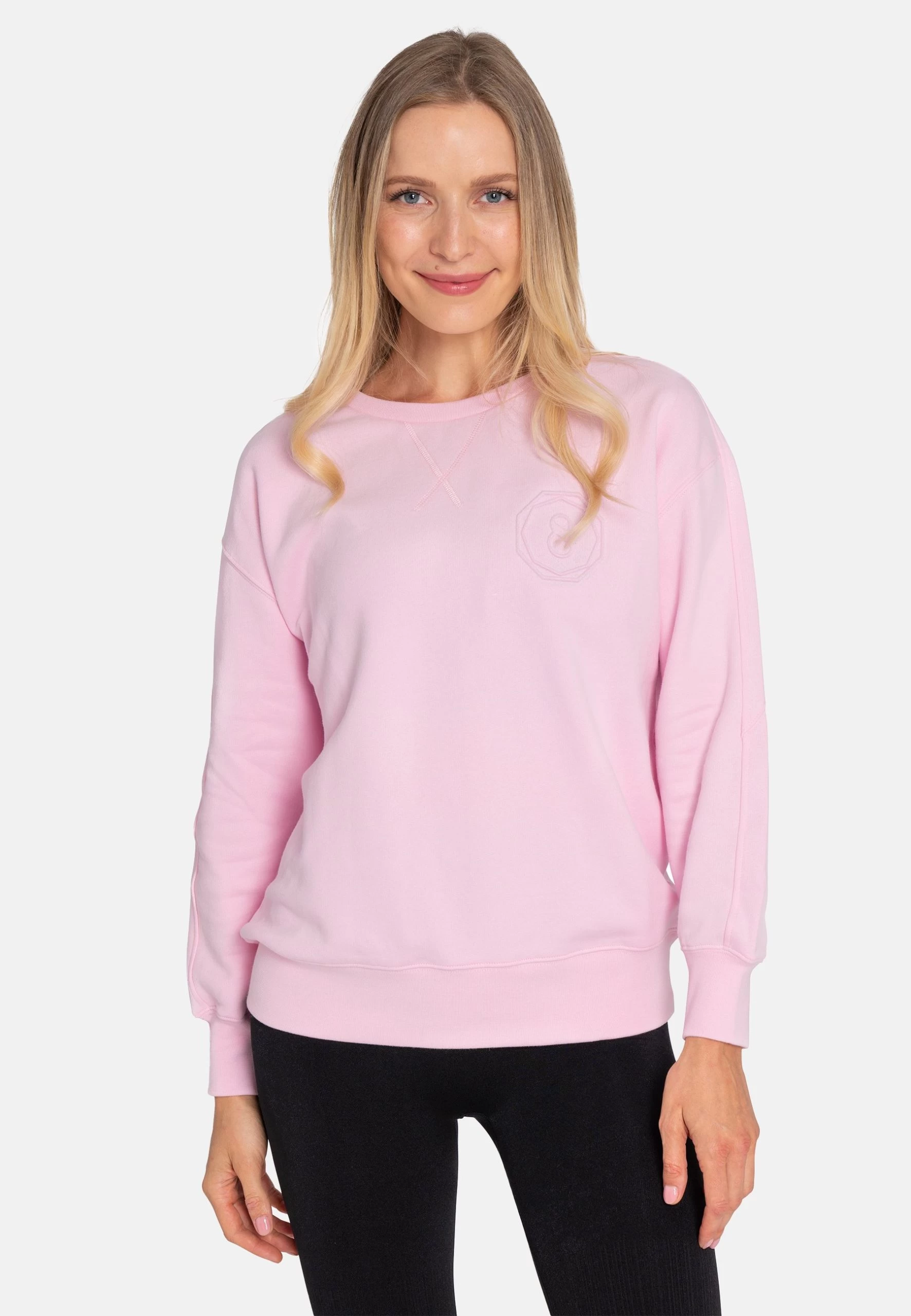 Soft Peached Cotton Sportswear - Sweatshirt - Ice Pink