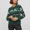 Vila Vianna Reindeer Christmas - Pullover - Pineneedle