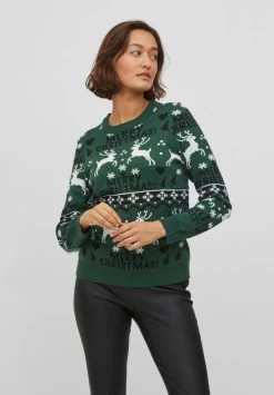 Vila Vianna Reindeer Christmas - Pullover - Pineneedle