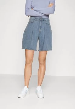Selected Femme Slfgry Wide - Short En Jean - Light Blue Denim