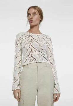 Stradivarius Openwork - Pullover - Beige