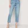 Monki Jean Slim - Blue Medium Dusty Mid Blue