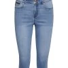 Vero Moda Vmlatifa Mr Button Denim Knickers - Short En Jean - Light Blue Denim