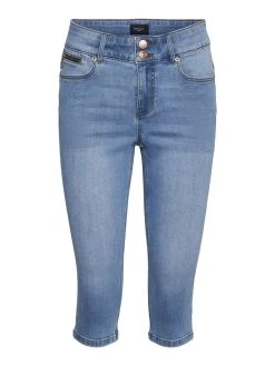 Vero Moda Vmlatifa Mr Button Denim Knickers - Short En Jean - Light Blue Denim