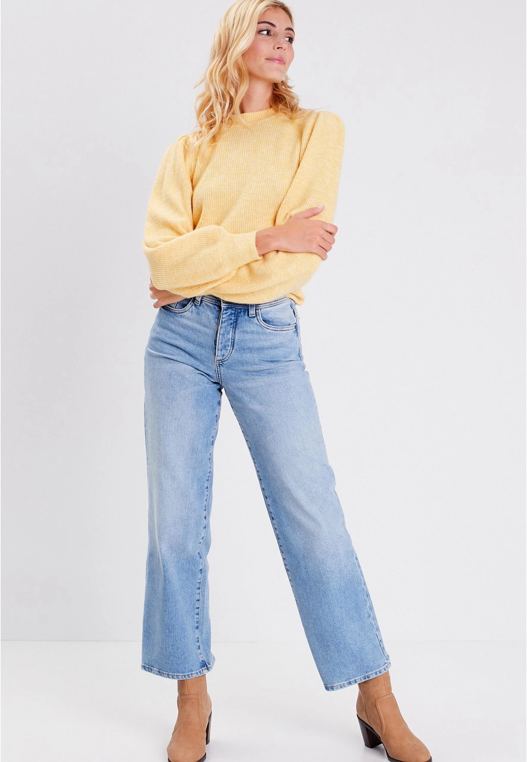 Mit Langen Ärmeln - Pullover - Jaune Moutarde – Image 2