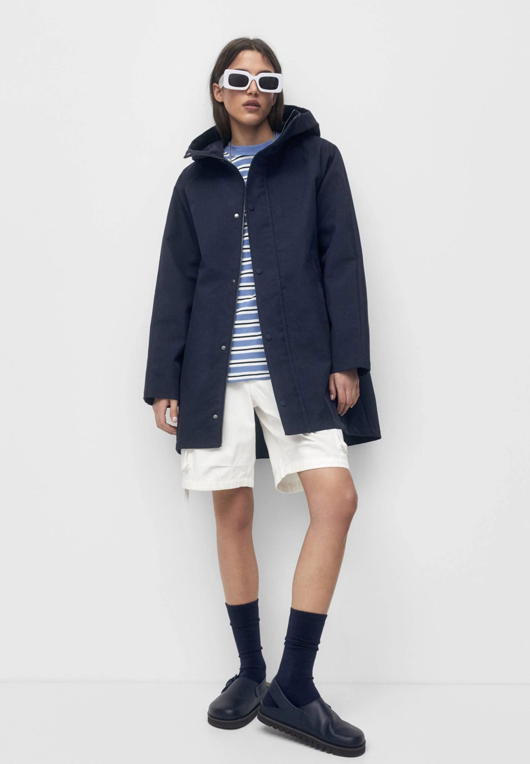 PULL & BEAR Parka - Dark Blue – Image 2