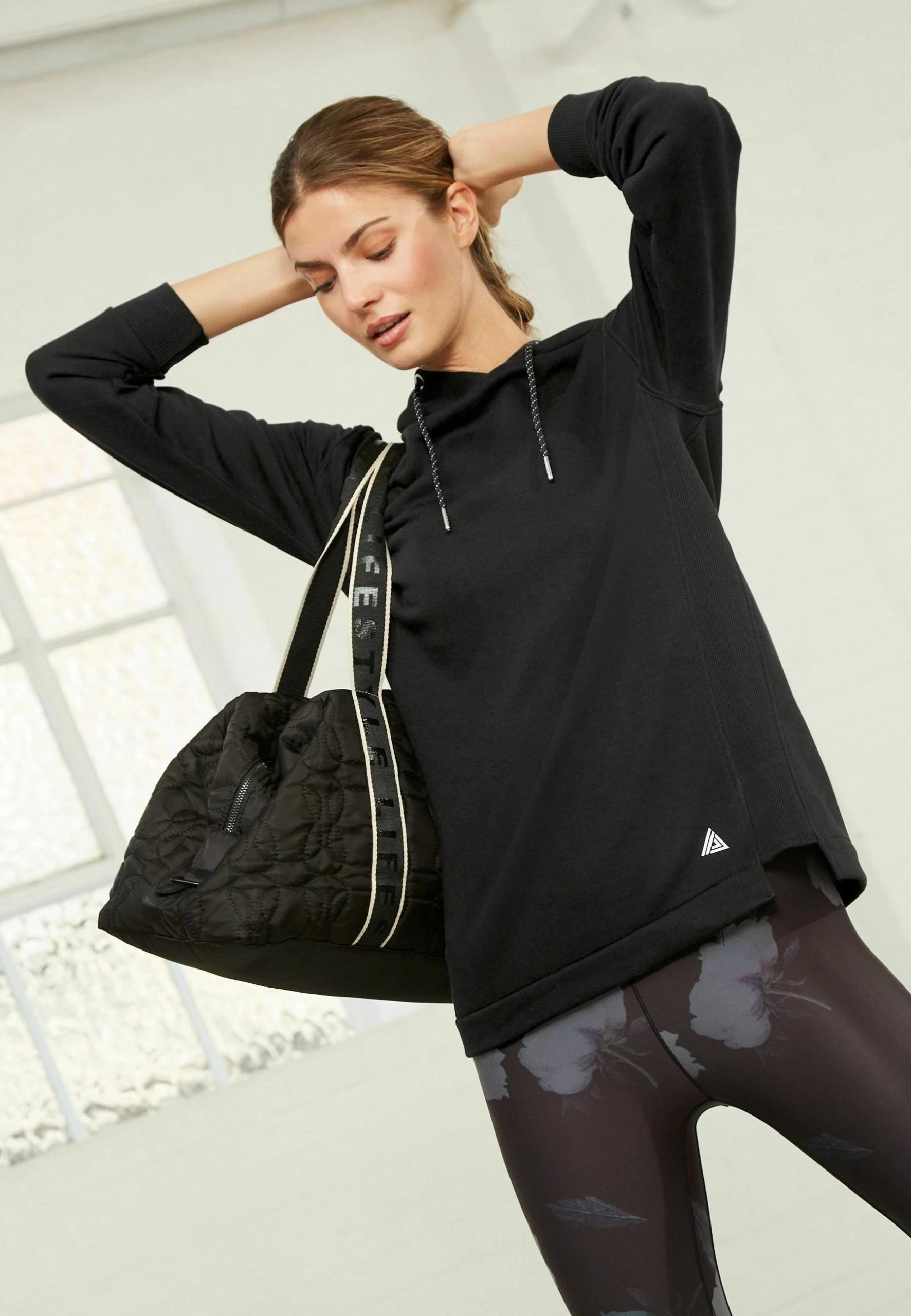 Next Active Sports Longline - Sweat À Capuche - Black – Image 2
