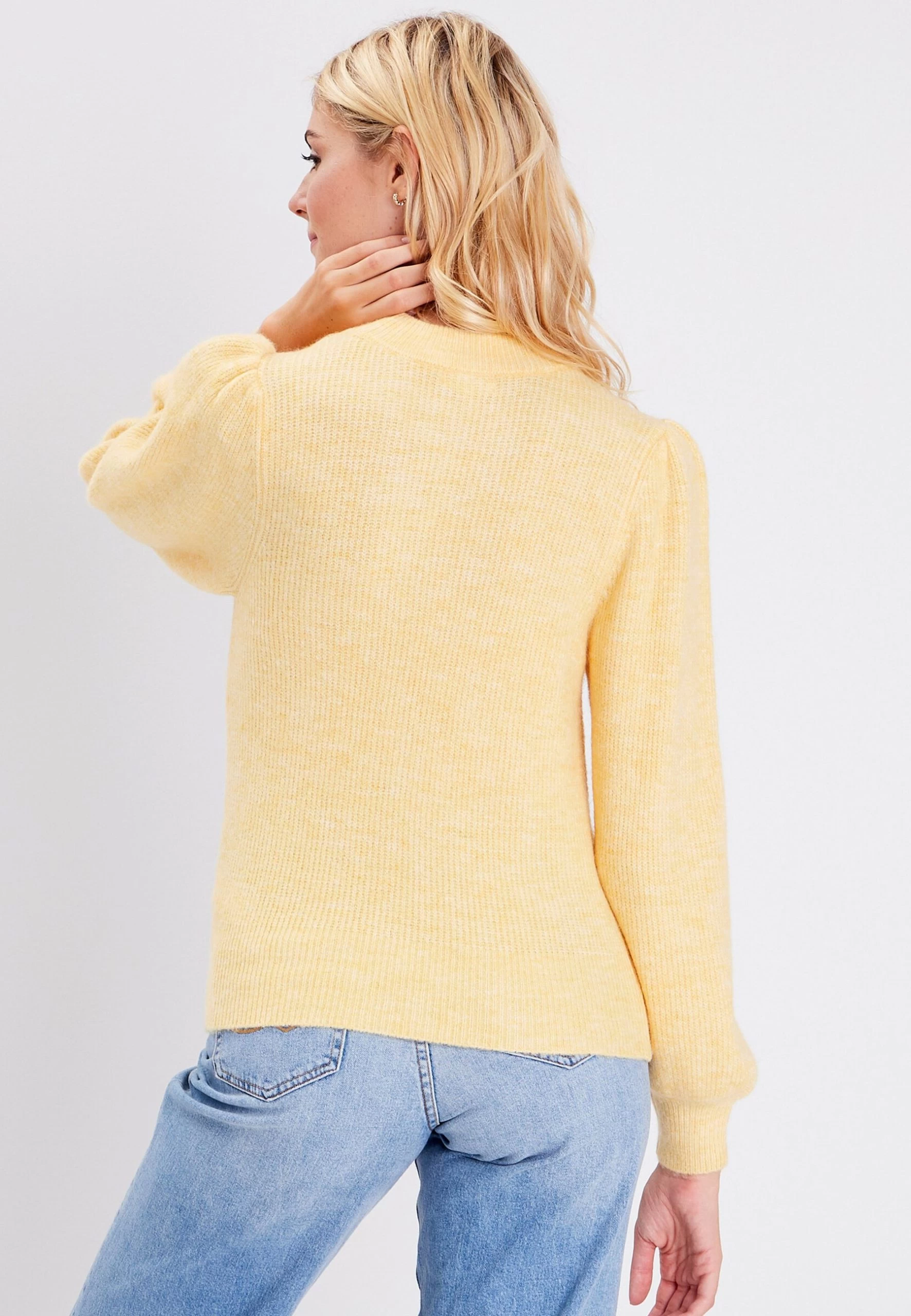 Mit Langen Ärmeln - Pullover - Jaune Moutarde – Image 3