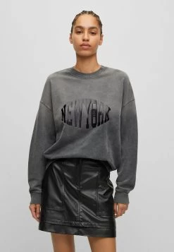 Boss C Elaslogan Town - Sweatshirt - Dunkelgrau Zwei