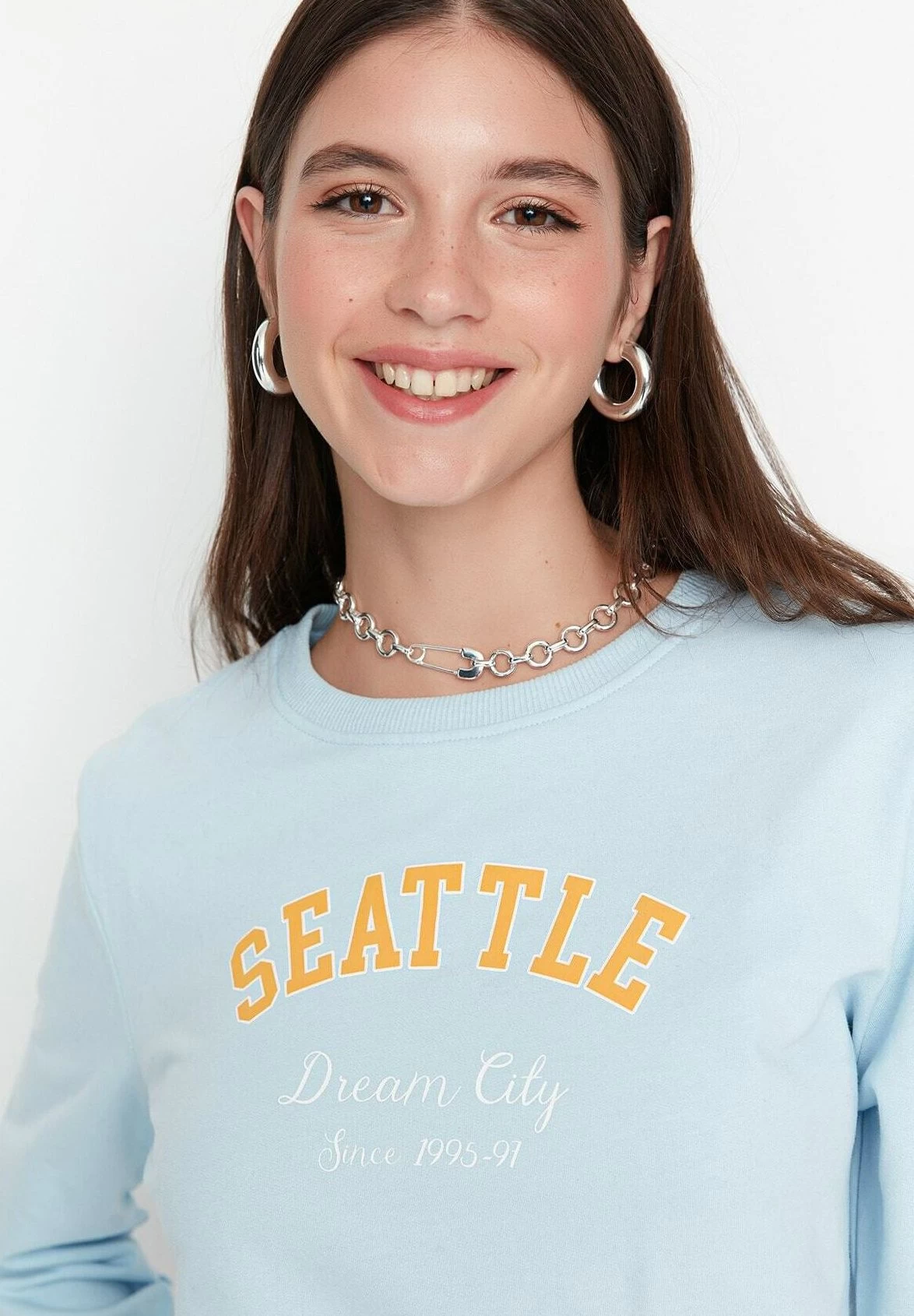 Trendyol Sweatshirt - Blue – Image 3