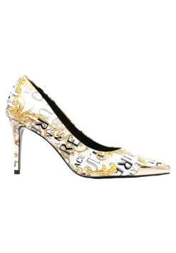 Versace Jeans Couture Con Stampa Barocca - Escarpins - Bianco